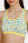 Zivame Girls Double Layered Non Wired Full Coverage Bralette - Looney Blue — thumbnail 4